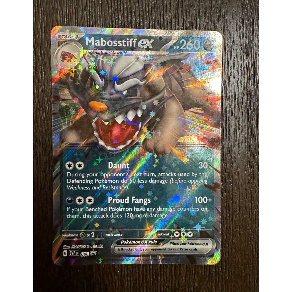 The Pokémon Company Mabosstiff ex SVP086 SVP Black Star Promos Holo Promo 260